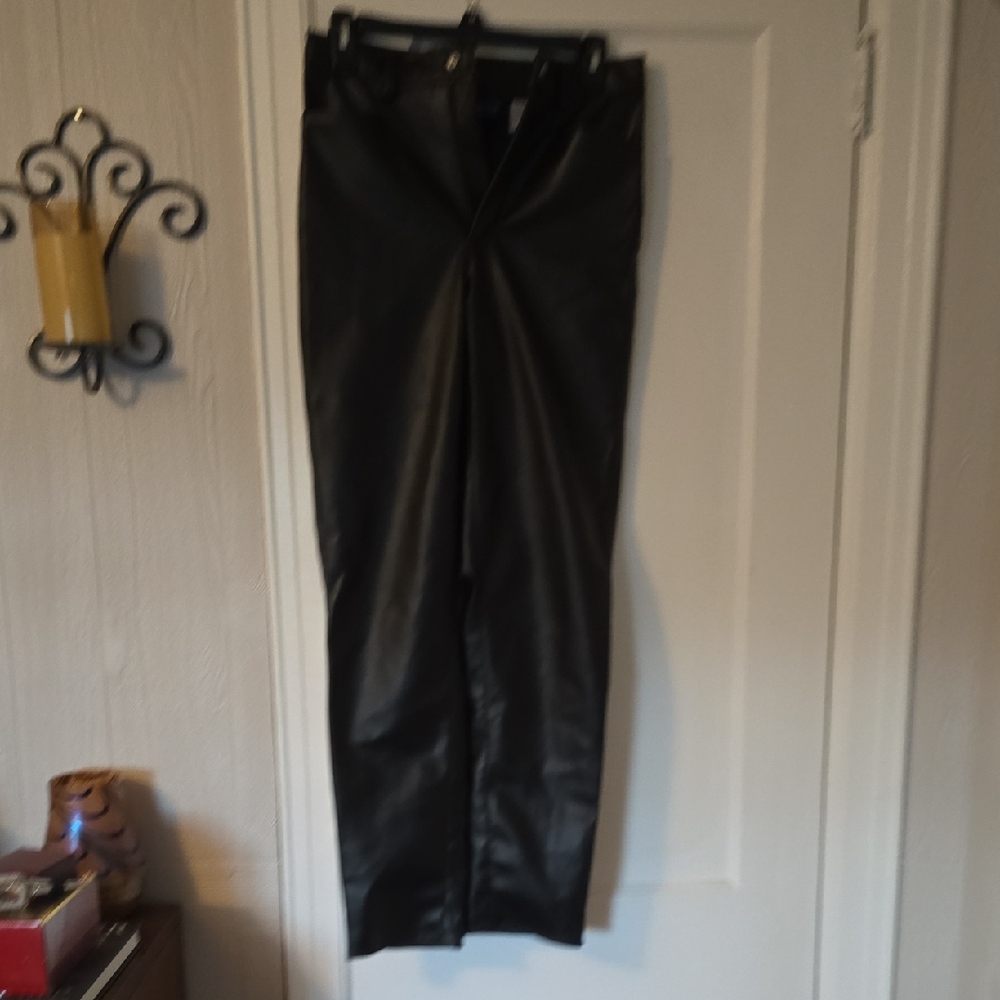 Liz Claiborne black pleather pants